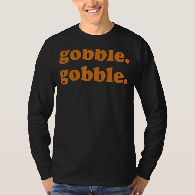 Camiseta Dia de Ação de Graças Gobble Gobble Trot (Frente)
