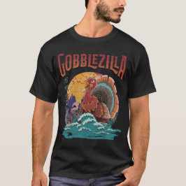 Camiseta Dia de Ação de Graças Gobblezilla Kaiju Monstro