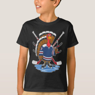 Camiseta Dia de Ação de Graças Hockey no Gelo Dia do Peru E