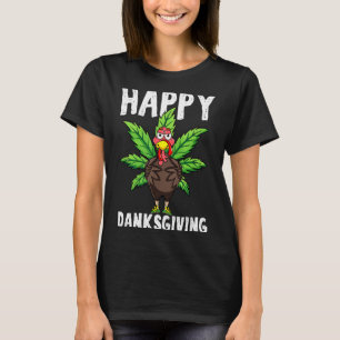 Camiseta Dia de Ação de Graças Maconha Feliz Danksgiving Pe