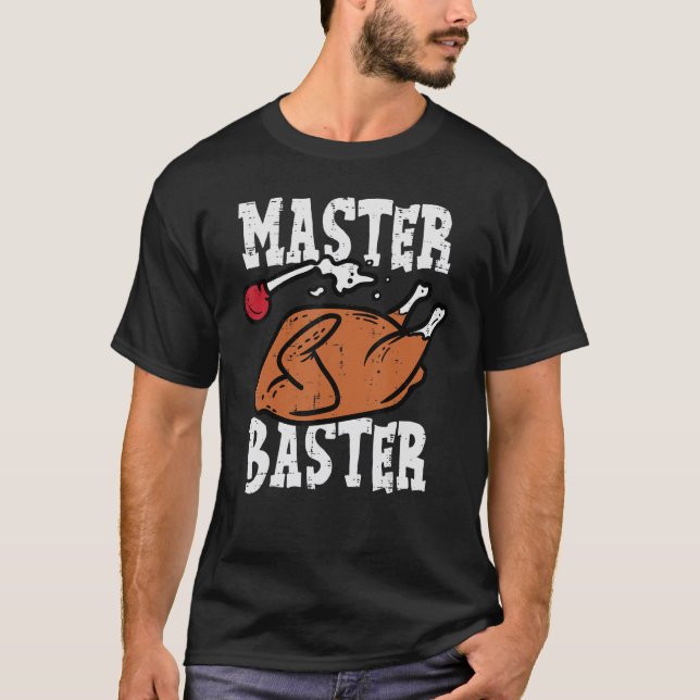 Camiseta Dia de Ação de Graças Mestre Baster Turco Cai Home (Frente)