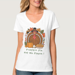 Camiseta Dia de Ação de Graças, Peru Chef Engraçado, Gluglu