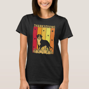 Camiseta Dia de Ação de Graças, Retro Bernese, Cachorro Mon