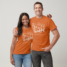 Camiseta Dia de Ação de Graças Seja Grato Script Colheita L