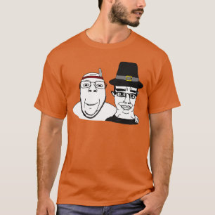 Camiseta Dia de Ação de Graças Soyjak Wojak Soyboy Peregrin