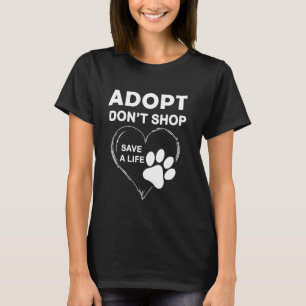 Camiseta Dia de Adotar um Pet de Abrigo Salve Gatos Cachorr