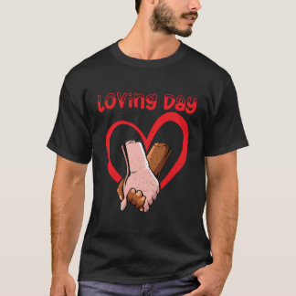 Camiseta Dia de Amo 12 de Junho Biracial Casamento Interrac