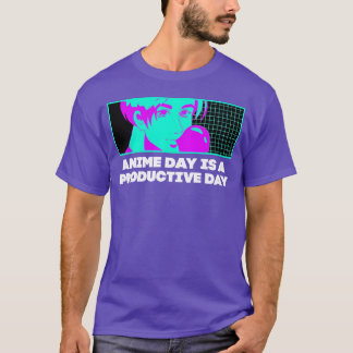 Camiseta Dia de Anime é um Dia Produtivo Amante de Anime Ja