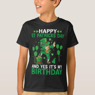 Camiseta Dia de Aniversário Dia de São Patrício Meninos Dab