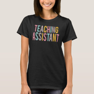 Camiseta Dia de Apreciação Colorida de Assistente de Ensino