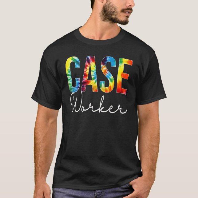 Camiseta Dia de Apreciação de Tinta Amarrada de Assistente  (Frente)