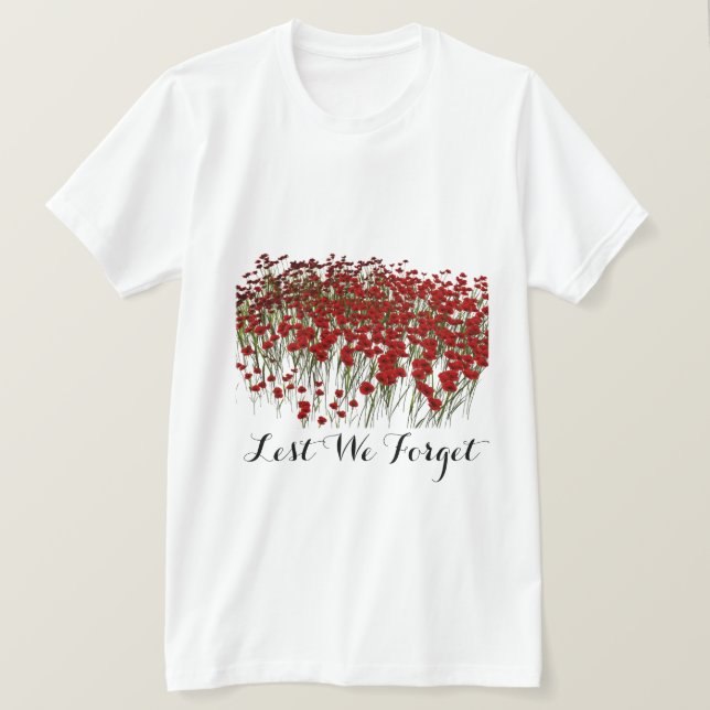 Camiseta Dia de armistício a fim de que não nós esqueçamos (Frente do Design)