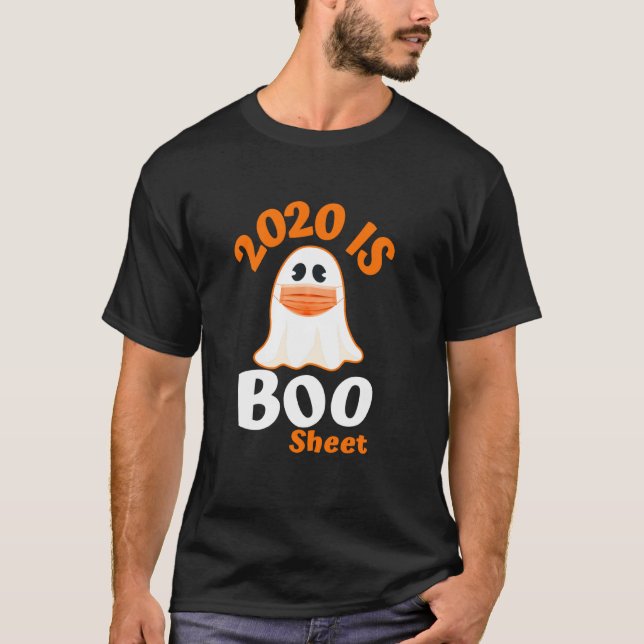 Camiseta Dia de as Bruxas engraçado 2020 Boo Sheet Ghost Co (Frente)