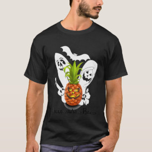Camiseta Dia de as Bruxas engraçado Abacaxi e Banda de Amig