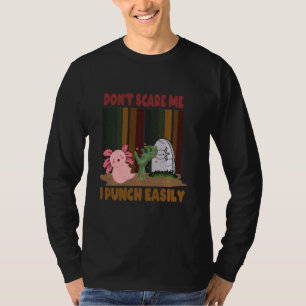 Camiseta Dia de as Bruxas engraçado Axolotl Não Me Assusta 