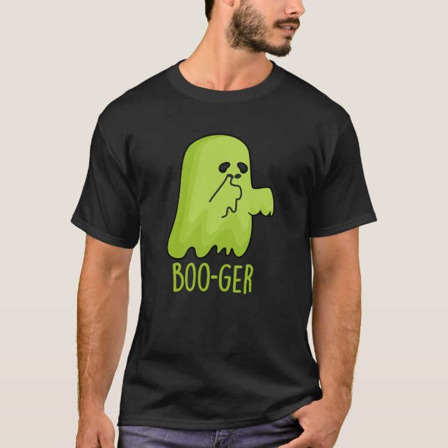 Camiseta Dia de as Bruxas engraçado Boo-ger Booger Ghost Pu (Frente)