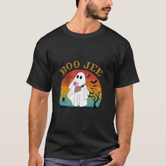 Camiseta Dia de as Bruxas engraçado Boo Ghost Costume Booje (Frente)