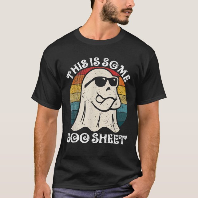 Camiseta Dia de as Bruxas engraçado Boo Ghost Figurume Este (Frente)