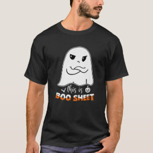 Camiseta Dia de as Bruxas engraçado Boo Ghost Sheet Pun De