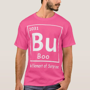 Camiseta Dia de as Bruxas engraçado Bu Boo Elemento Do Che