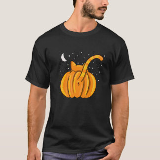 Camiseta Dia de as Bruxas engraçado Bumbum De Gato Pumpkin