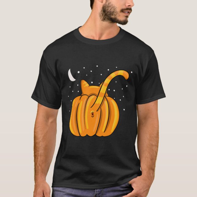 Camiseta Dia de as Bruxas engraçado Bumbum Pumpkin Orange T (Frente)