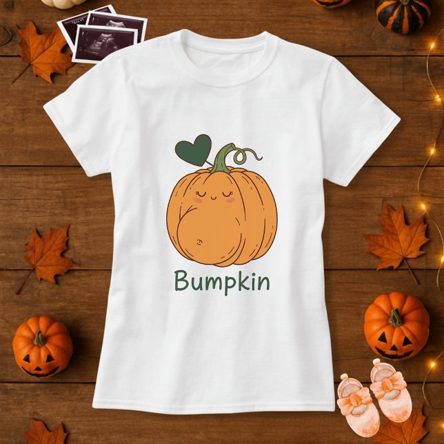 Camiseta Dia de as Bruxas engraçado Bumpkin Pumpkin Gravide (Criador carregado)
