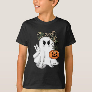 Camiseta Dia de as Bruxas engraçado Camouflage Camo Ghost H