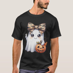 Camiseta Dia de as Bruxas engraçado Camouflage Camo Ghost H