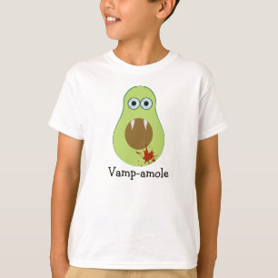 Camiseta Dia de as Bruxas engraçado Cartoon Vampire Avocado