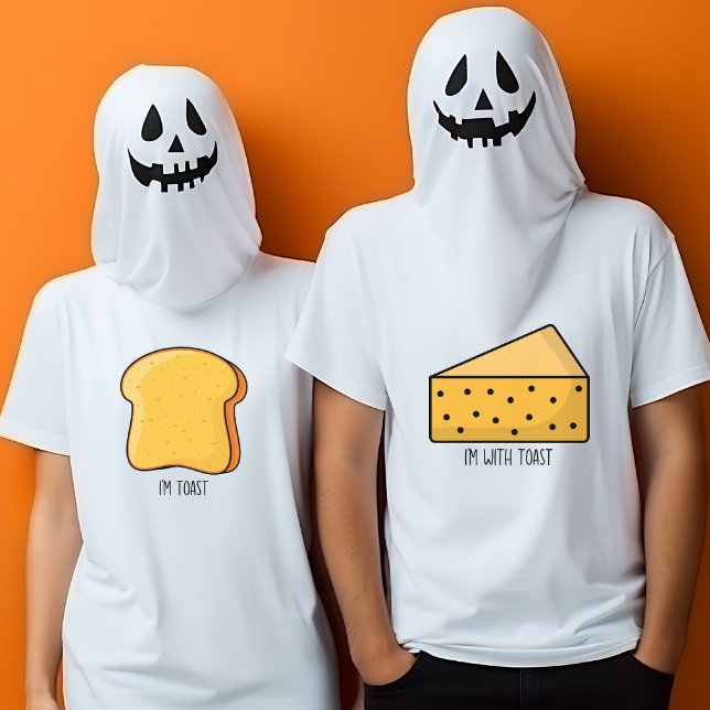 Camiseta Dia de as Bruxas engraçado cheesy, estou com casai (Criador carregado)