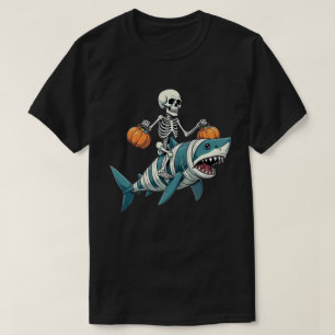 Camiseta Dia de as Bruxas engraçado da múmia do tubarão des