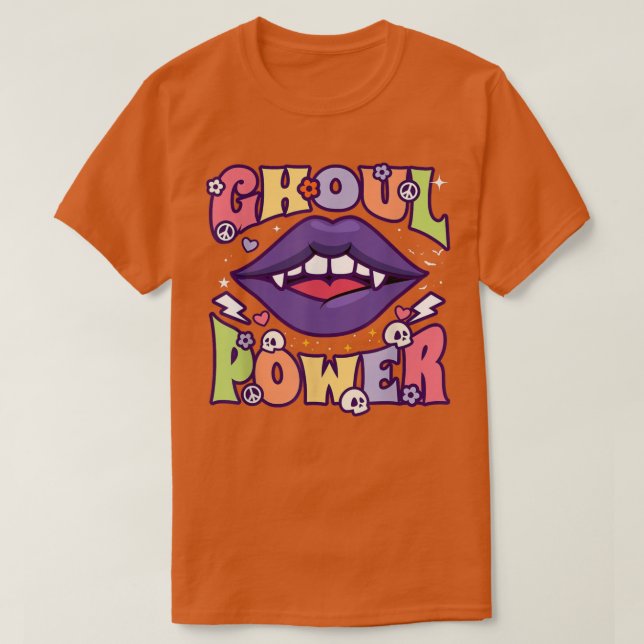 Camiseta Dia de as Bruxas engraçado De Energia Ghoul Vibes  (Frente do Design)