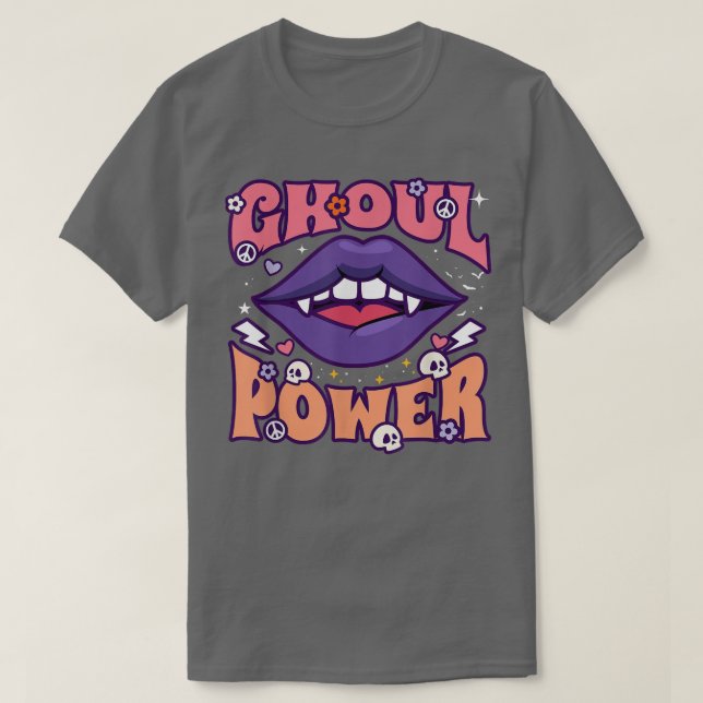 Camiseta Dia de as Bruxas engraçado De Energia Ghoul Vibes  (Frente do Design)