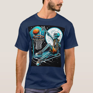 Camiseta Dia de as Bruxas engraçado de esqueleto tênis