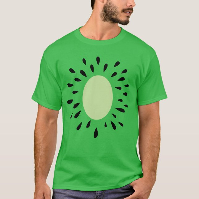 Camiseta Dia de as Bruxas engraçado de fantasia de Kiwi Fin (Frente)