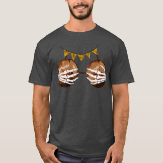 Camiseta Dia de as Bruxas engraçado de Mão de Esqueleto de