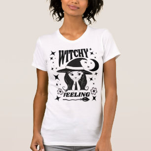 Camiseta Dia de as Bruxas engraçado de Sentimento de Bruxa