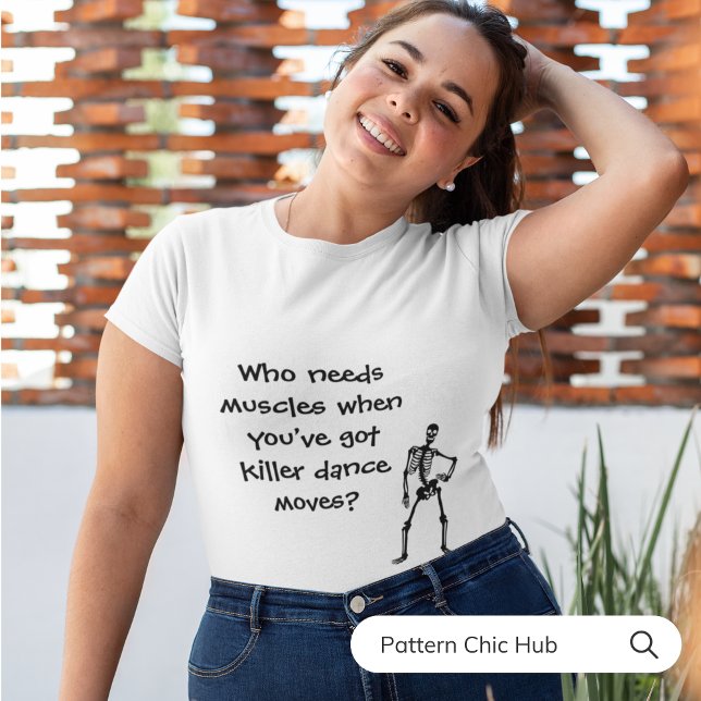 Camiseta Dia de as Bruxas engraçado de Skeletons de Dança G (Criador carregado)