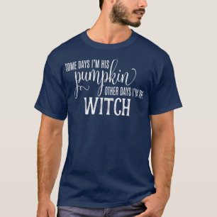 Camiseta Dia de as Bruxas engraçado Esposa Namorada Pumpkin