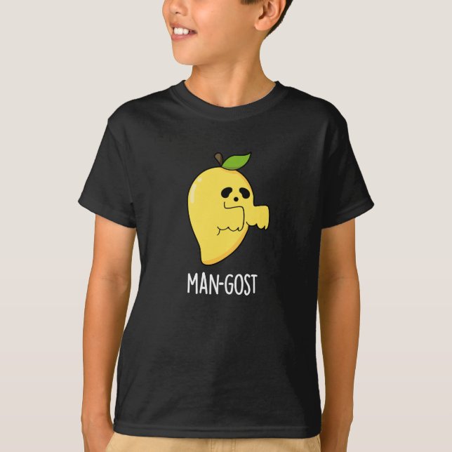 Camiseta Dia de as Bruxas engraçado-fantasma Mango Fantasma (Frente)
