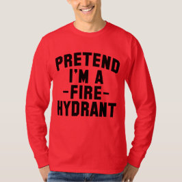 Camiseta Dia de as Bruxas engraçado finge que sou um hidran