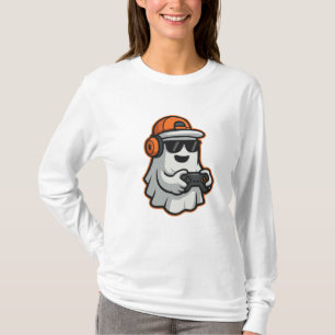 Camiseta Dia de as Bruxas engraçado Ghost Gamer Pixel Video