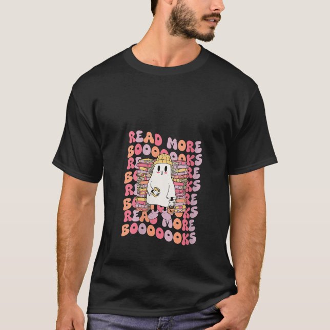 Camiseta Dia de as Bruxas engraçado Ghost Leia Mais Livros  (Frente)