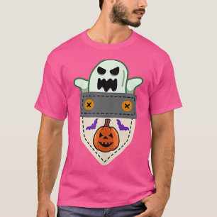 Camiseta Dia de as Bruxas engraçado Ghost Pocket Boo Spooky