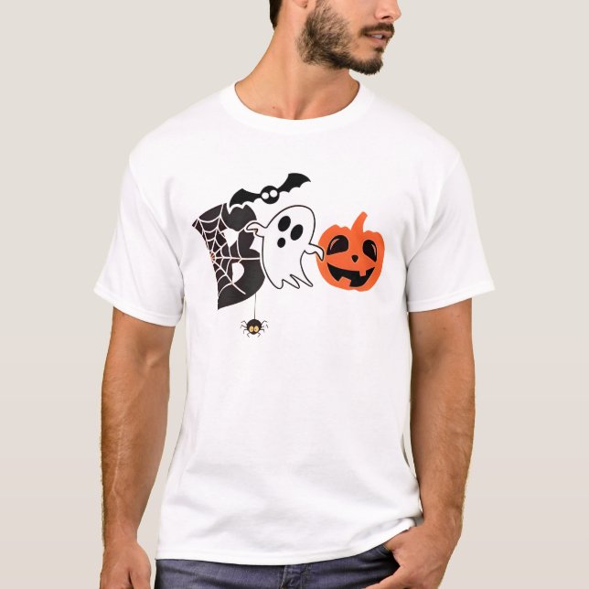 Camiseta Dia de as Bruxas engraçado Halloween Boo (Frente)