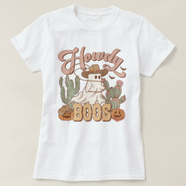 Camiseta Dia de as Bruxas engraçado Howdy Boos, do País Oci