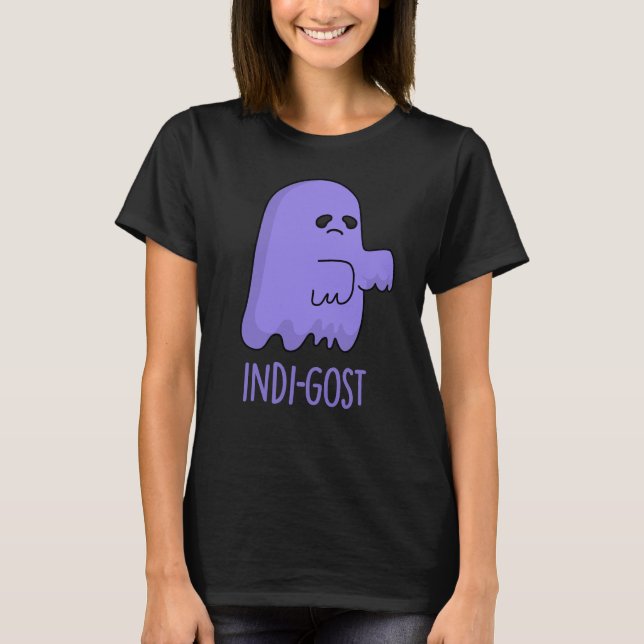 Camiseta Dia de as Bruxas engraçado Indi-gost Indigo Ghost  (Frente)
