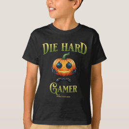 Camiseta Dia de as Bruxas engraçado Jack o lanterna, Gamer 