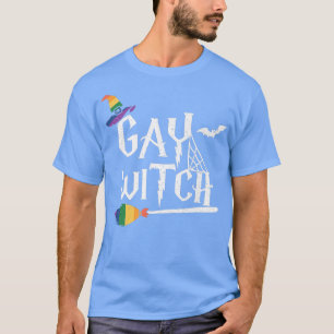 Camiseta Dia de as Bruxas engraçado LGBTQ Orgulho gay Lésbi